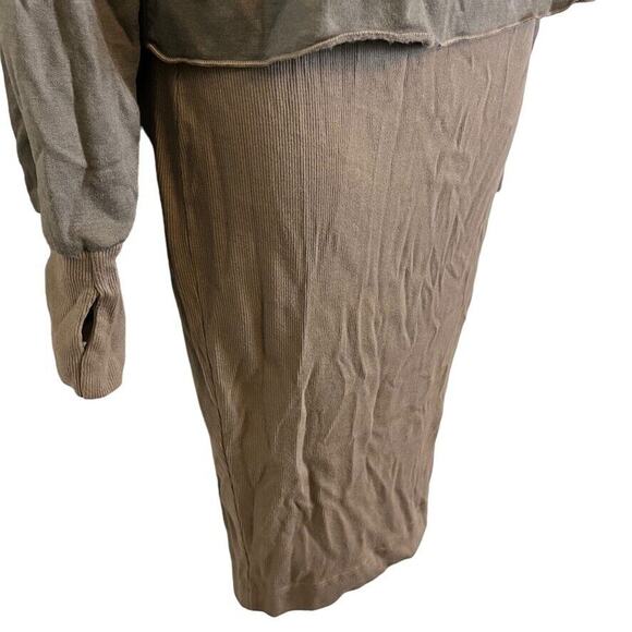 Hard Tail Forever Womens CLO-15 Long Sleeve Cowl Neck Stretch Knit Dress sz M - Picture 2 of 16